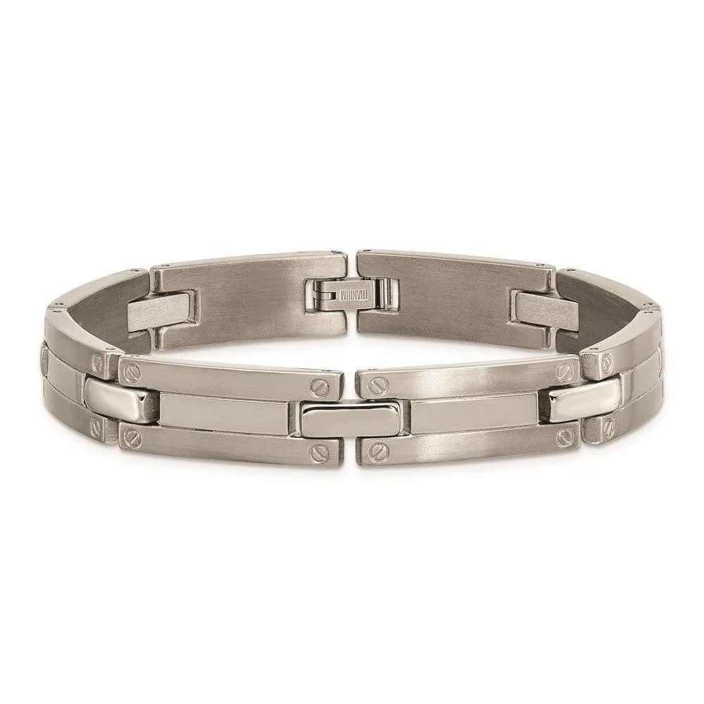 Titanium Brushed and Polished 8.5in Bracelet