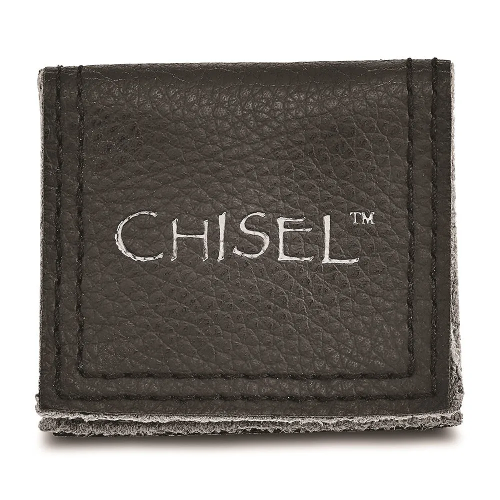 Titanium Brushed Diamond Cross Flat Band | TB444A