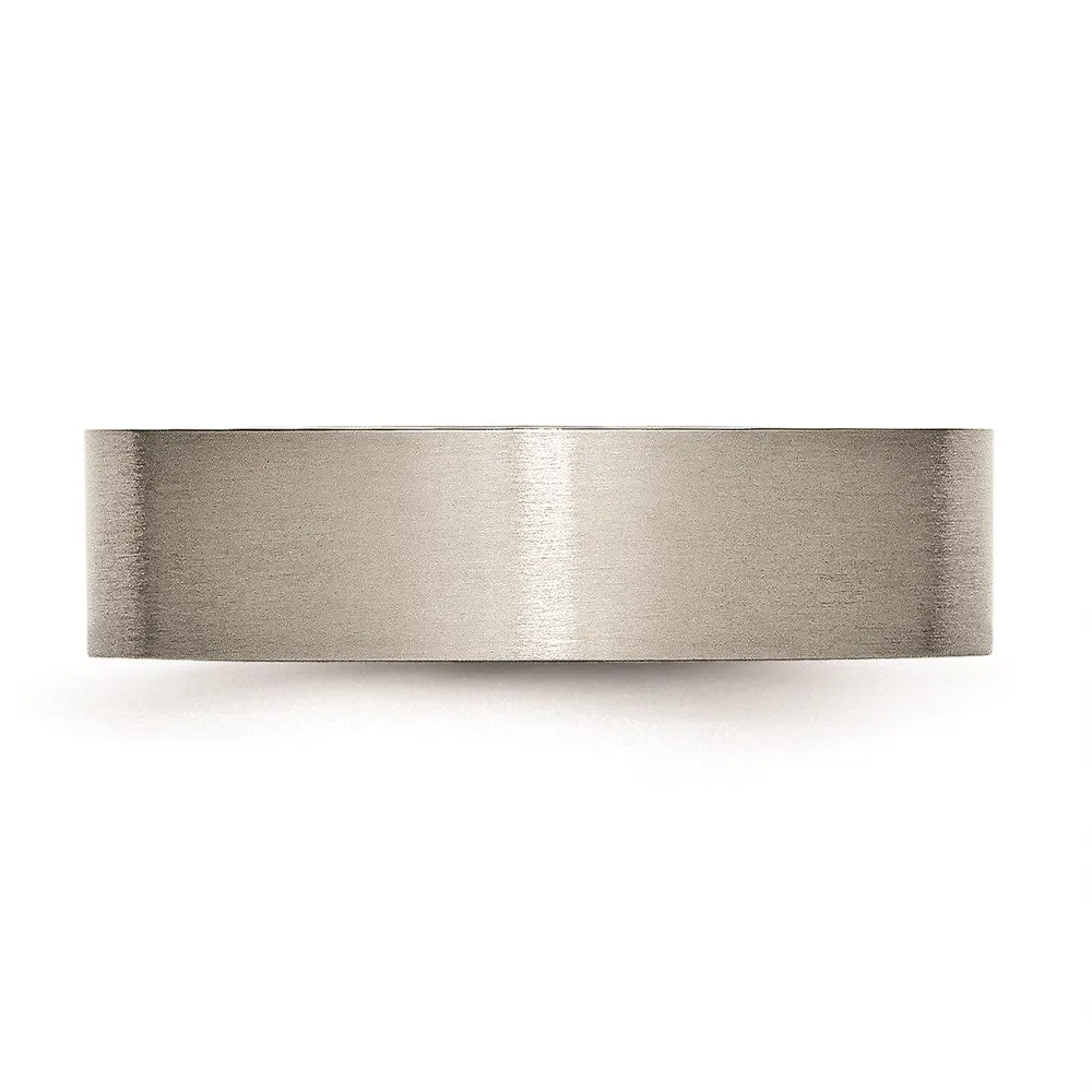 Titanium Flat 6mm Brushed Band | TB32