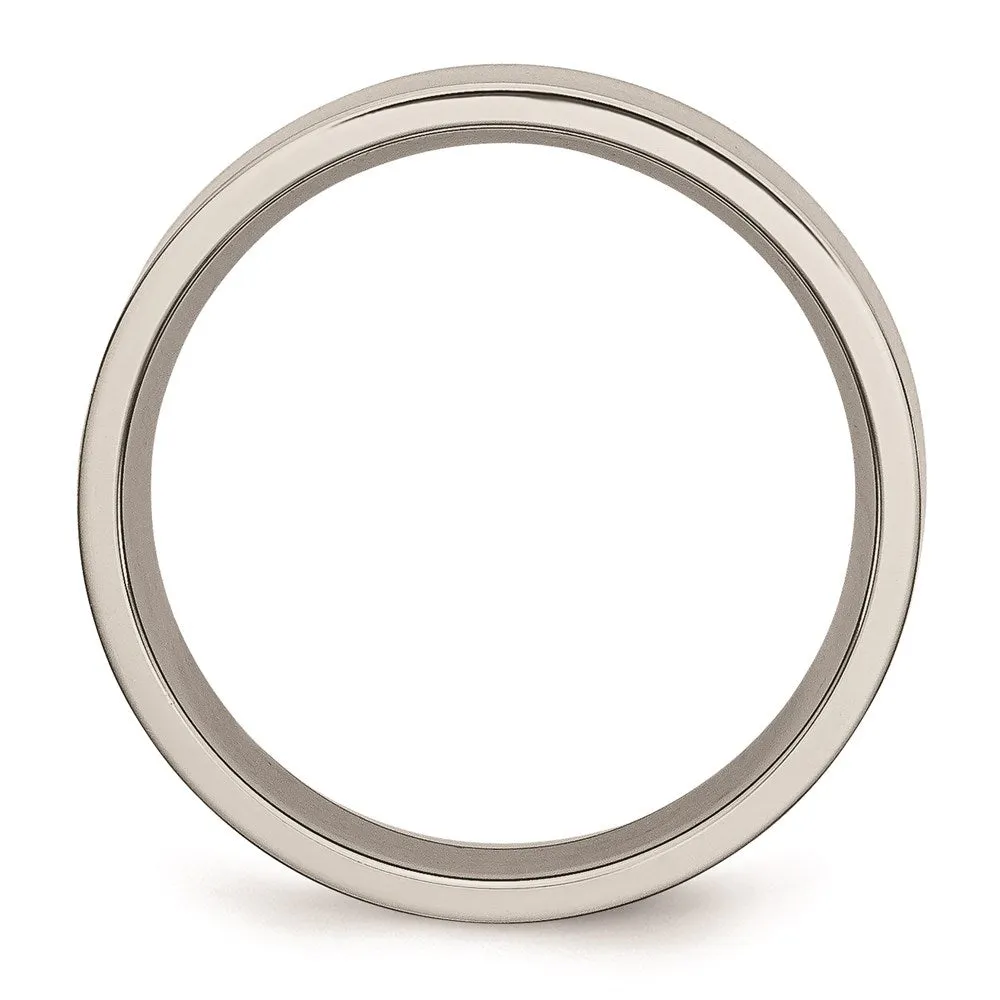 Titanium Flat 6mm Brushed Band | TB32