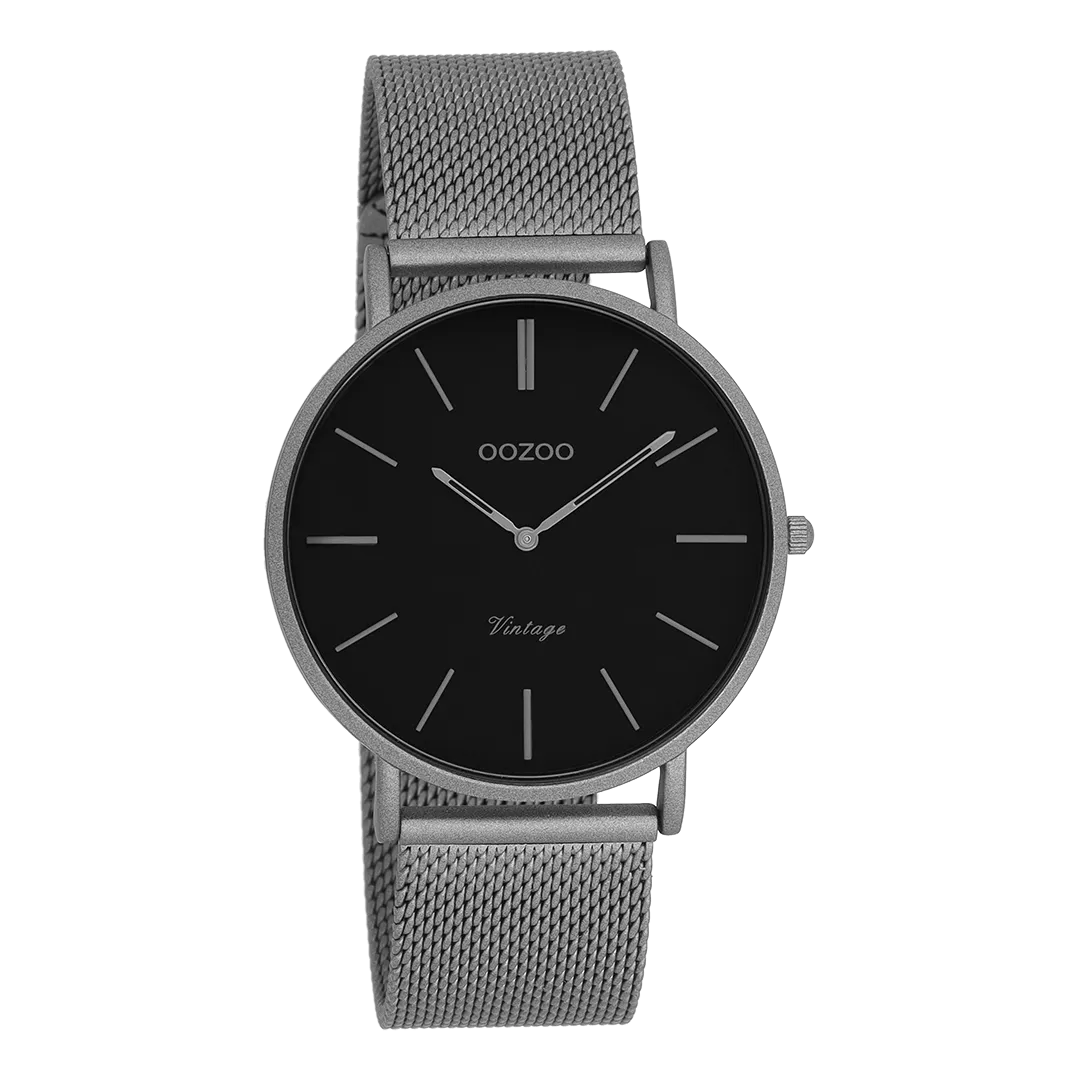 Titanium OOZOO watch with metal mesh bracelet - C9929