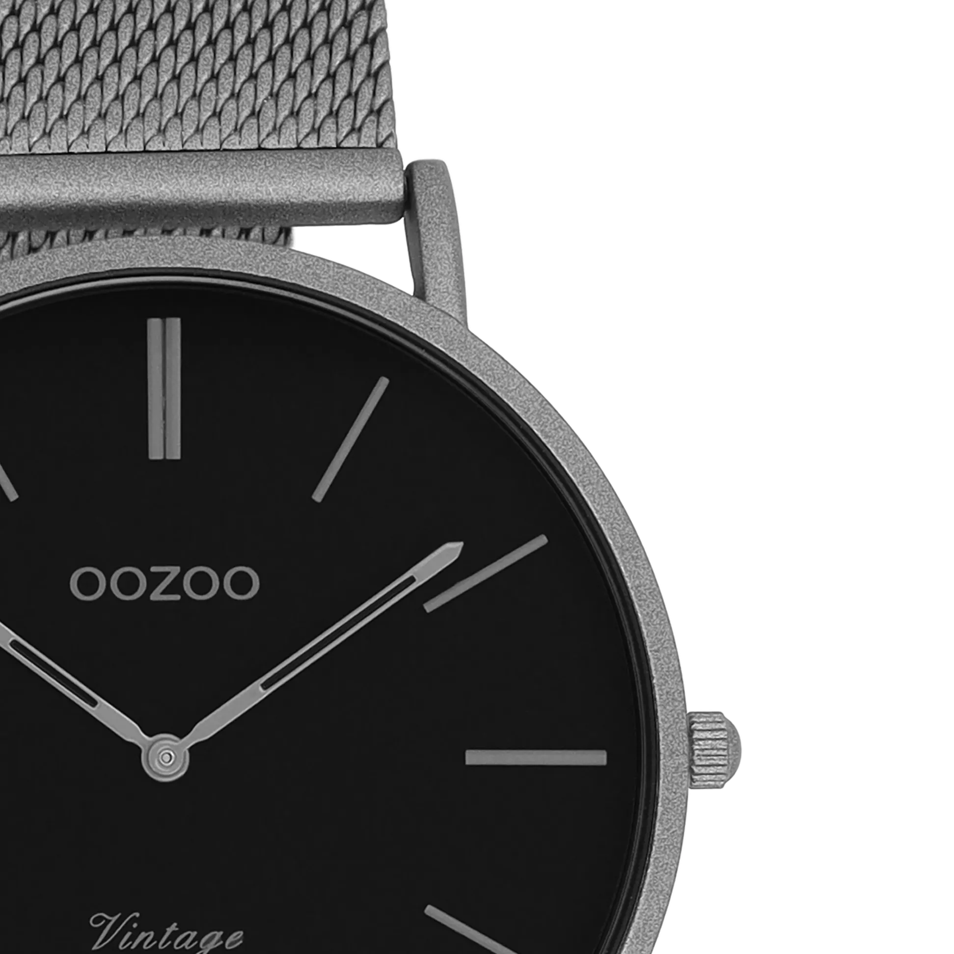 Titanium OOZOO watch with metal mesh bracelet - C9929