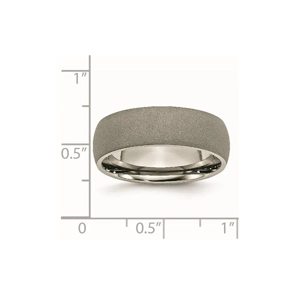 Titanium Stone Finish 7mm Band | TB110