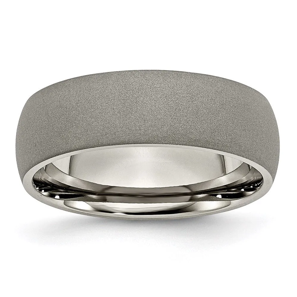 Titanium Stone Finish 7mm Band | TB110