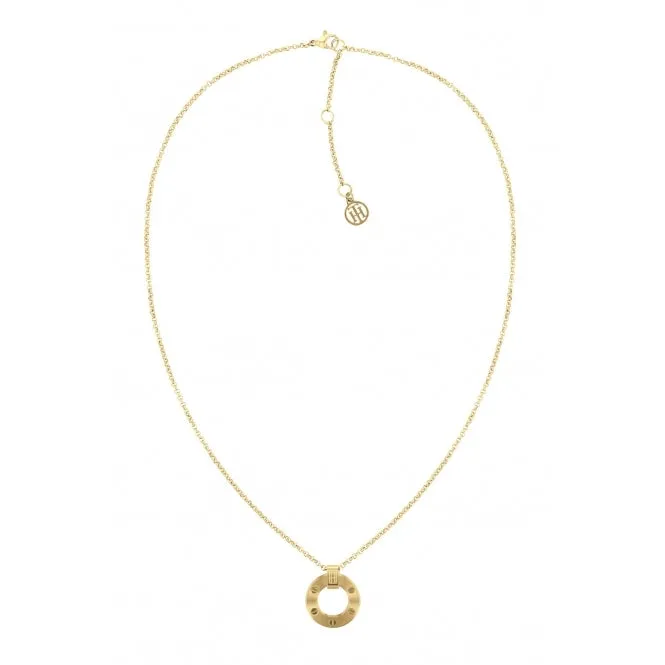 Tommy Hilfiger Ladies Gold Hardware Pendant and Chain 2780605 