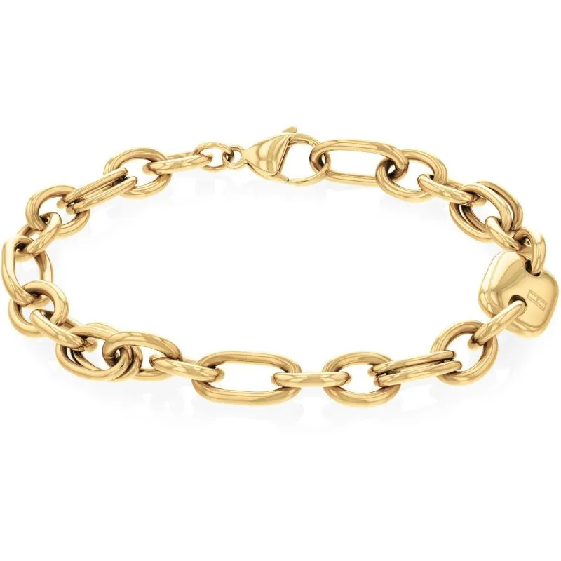 Tommy Hilfiger Ladies Gold Plated Link Chain Bracelet 2780788 