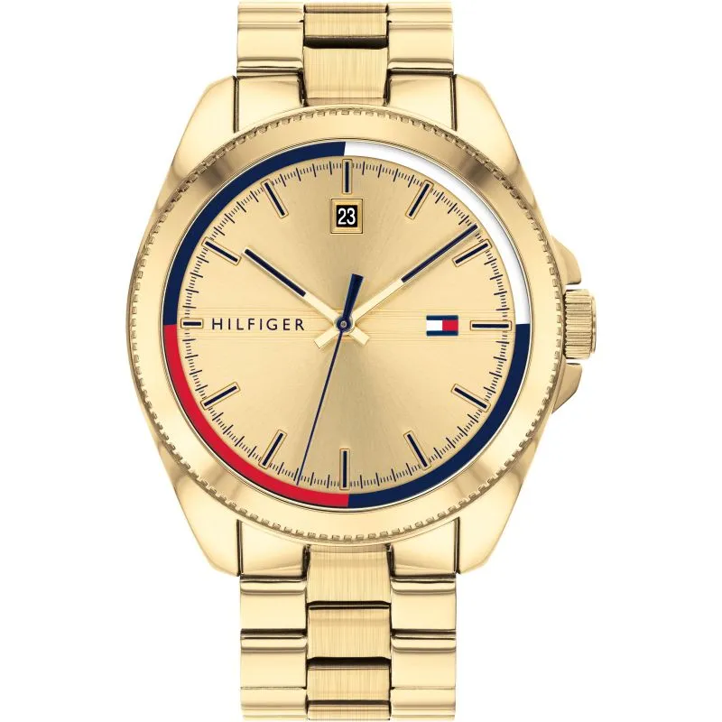 Tommy Hilfiger Yellow Gold Plated Mens Watch 1791686 