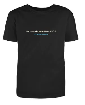 TORW ASICS 2024 T-Shirt (J'ai Couru le marathon à 50$) Bleu Heather vêtements asics