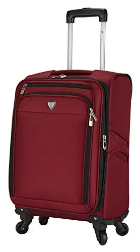 Travelers Club Monterey Softside Spinner Luggage, Red, Carry-On 18-Inch mega luggage savings
