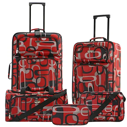Travelers Club Tuscany 5-Piece Upright Luggage Set, Circle mega luggage savings