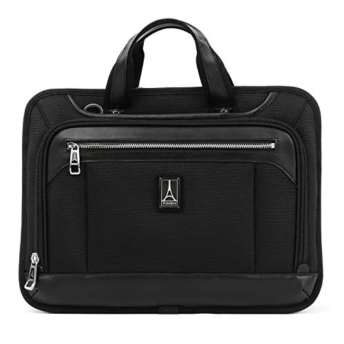 Travelpro Platinum Elite-16-Inch Expandable Business Briefcase, Shadow Black, 16-Inch mega luggage savings