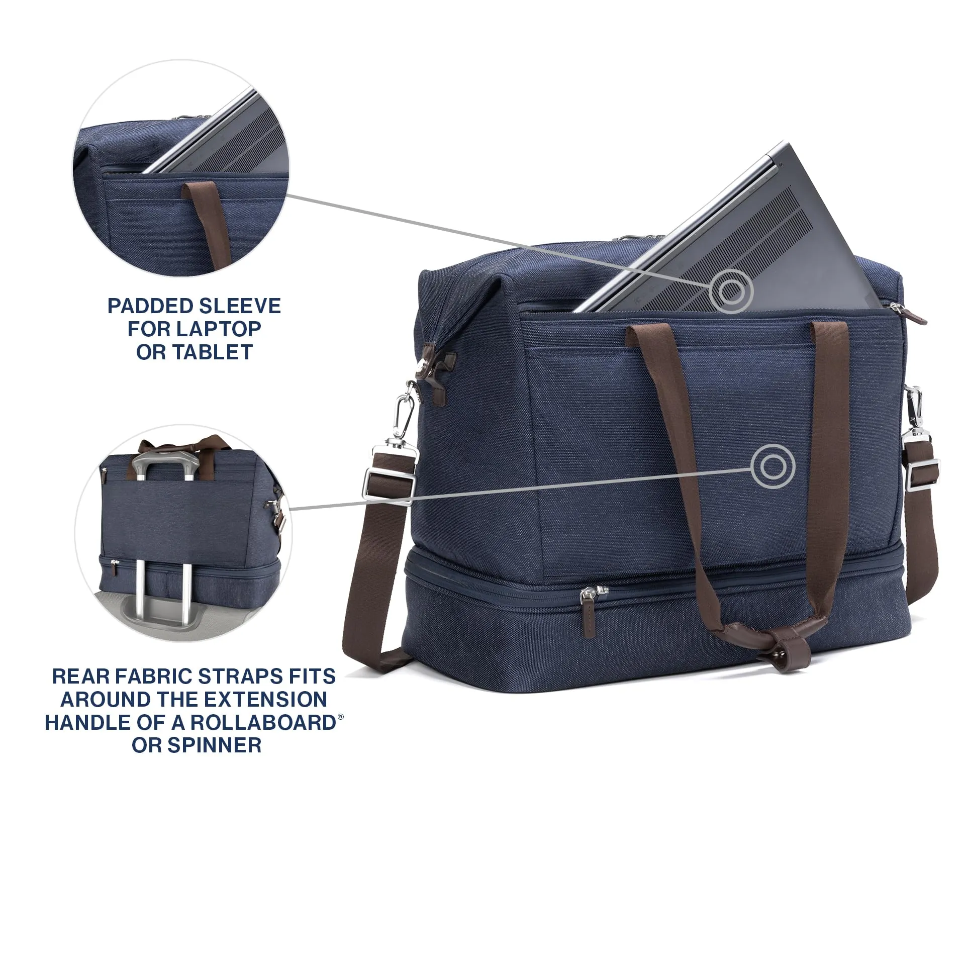 Travelpro Platinum Elite Valise Cabine Souple Weekend à Fond Détachable (18,5 Pouces) Bagages Travelpro