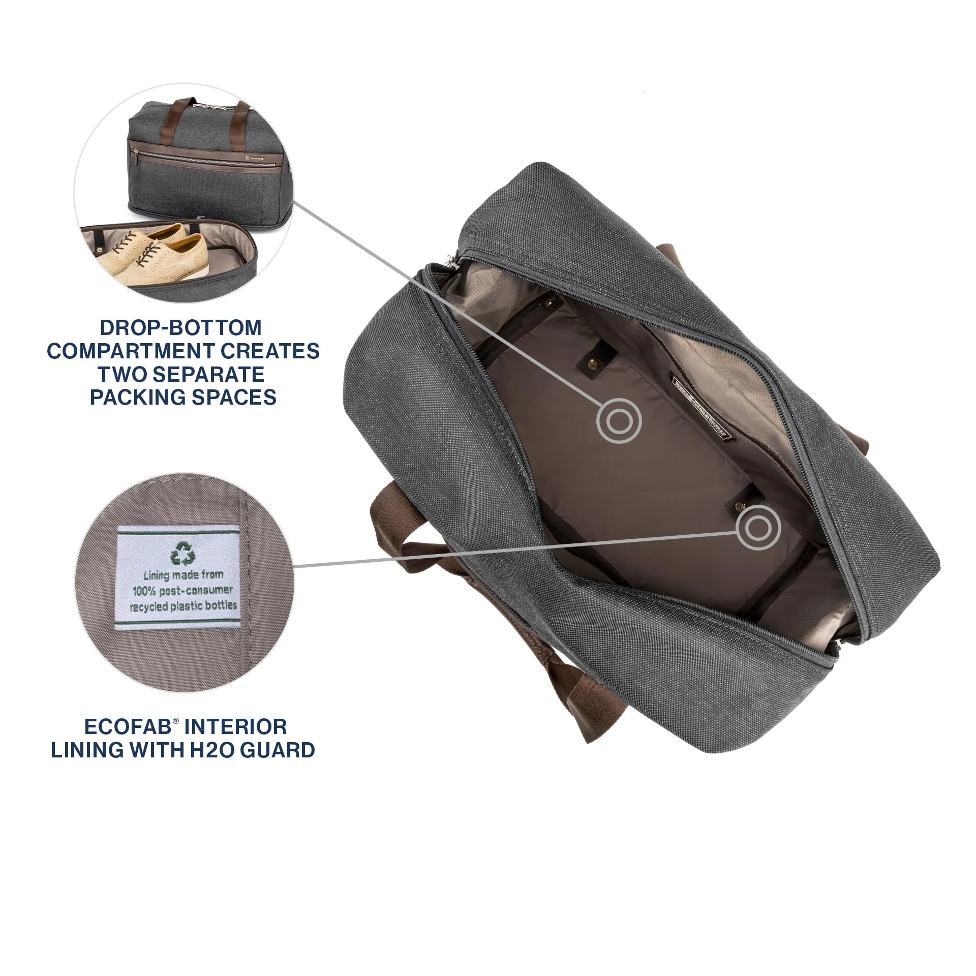 Travelpro Platinum Elite Valise Cabine Souple Weekend à Fond Détachable (18,5 Pouces) Bagages Travelpro