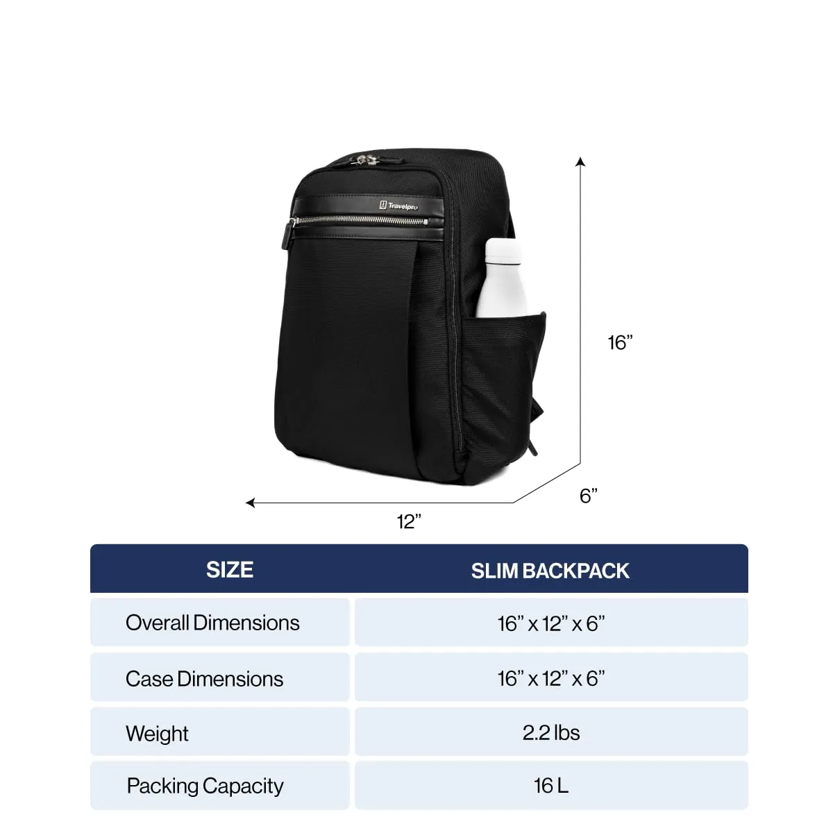 Sac à dos de voyage Travelpro Platinum Elite pour ordinateur portable, convient aux sacs pour ordinateurs jusqu'à 16 pouces Travelpro