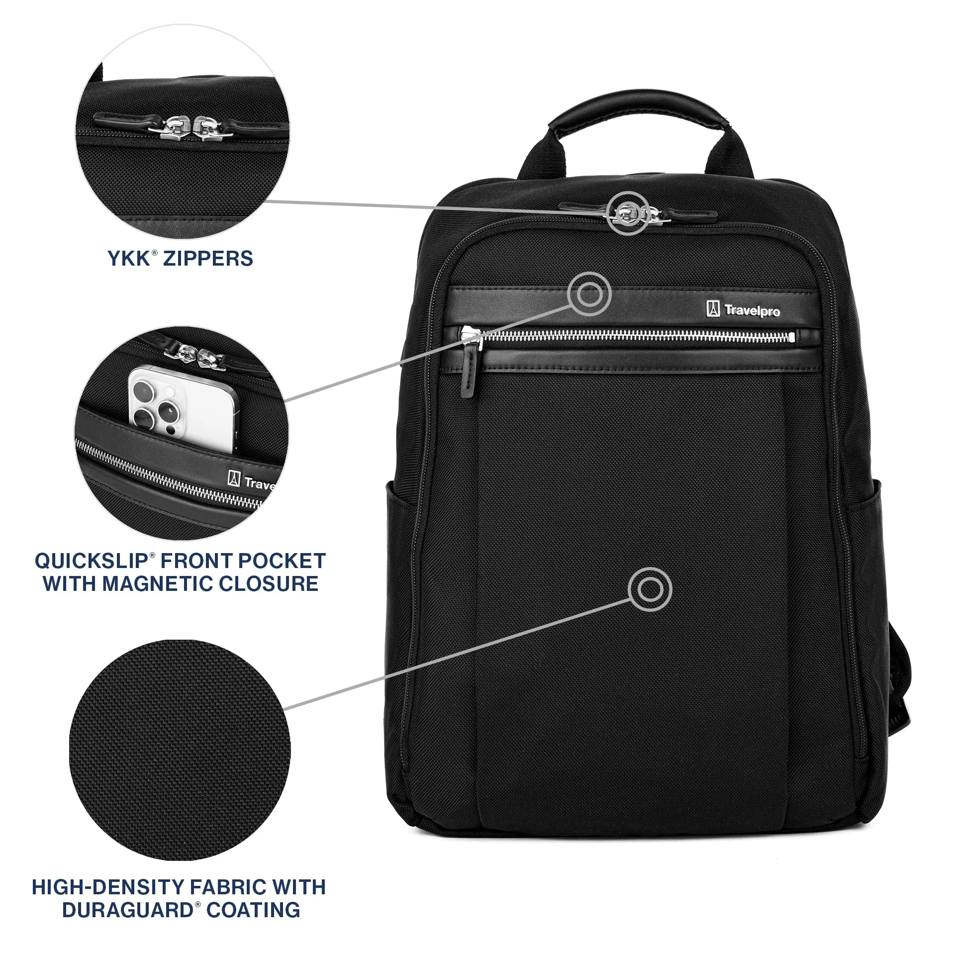 Sac à dos de voyage Travelpro Platinum Elite pour ordinateur portable, convient aux sacs pour ordinateurs jusqu'à 16 pouces Travelpro