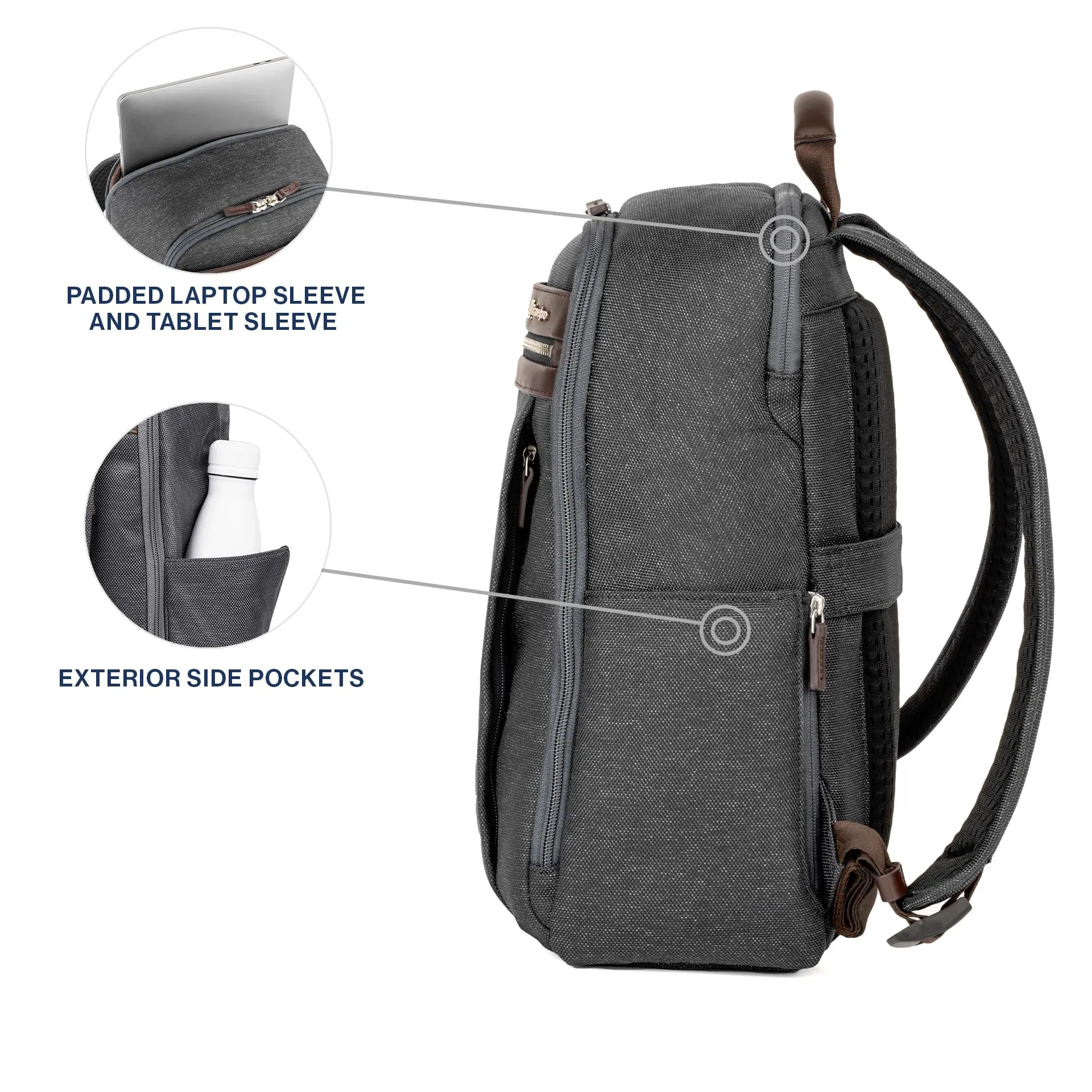 Sac à dos de voyage Travelpro Platinum Elite pour ordinateur portable, convient aux sacs pour ordinateurs jusqu'à 16 pouces Travelpro