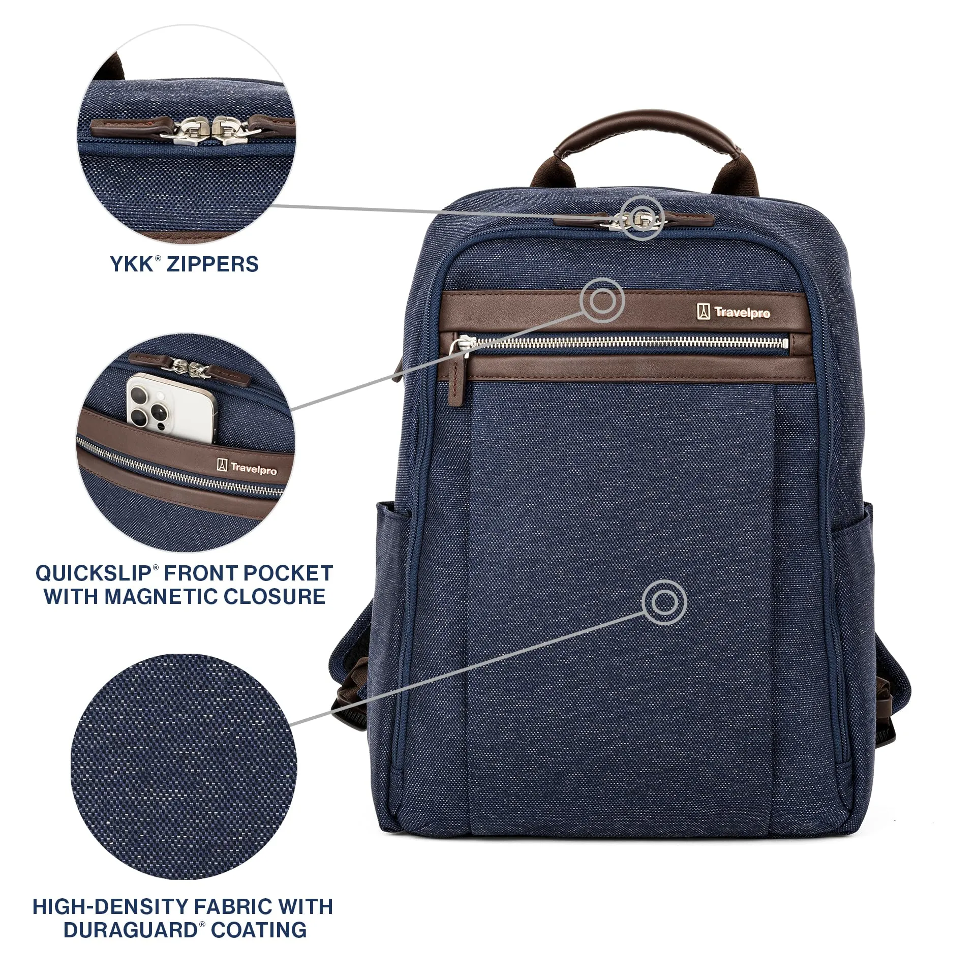 Sac à dos de voyage Travelpro Platinum Elite pour ordinateur portable, convient aux sacs pour ordinateurs jusqu'à 16 pouces Travelpro