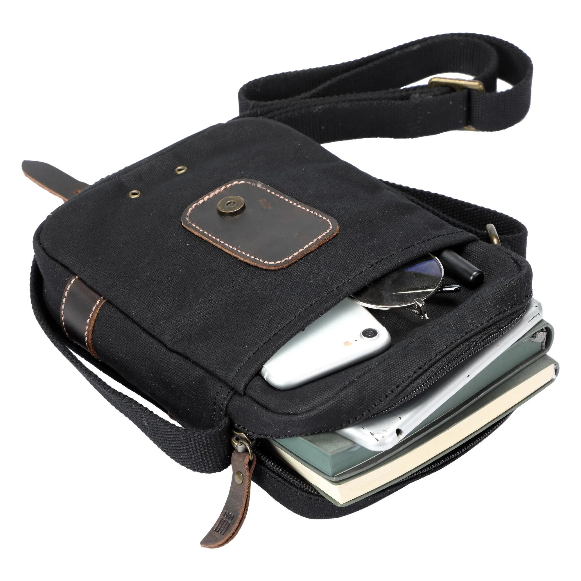 Troop London Heritage Canvas Crossbody Shoulder Bag