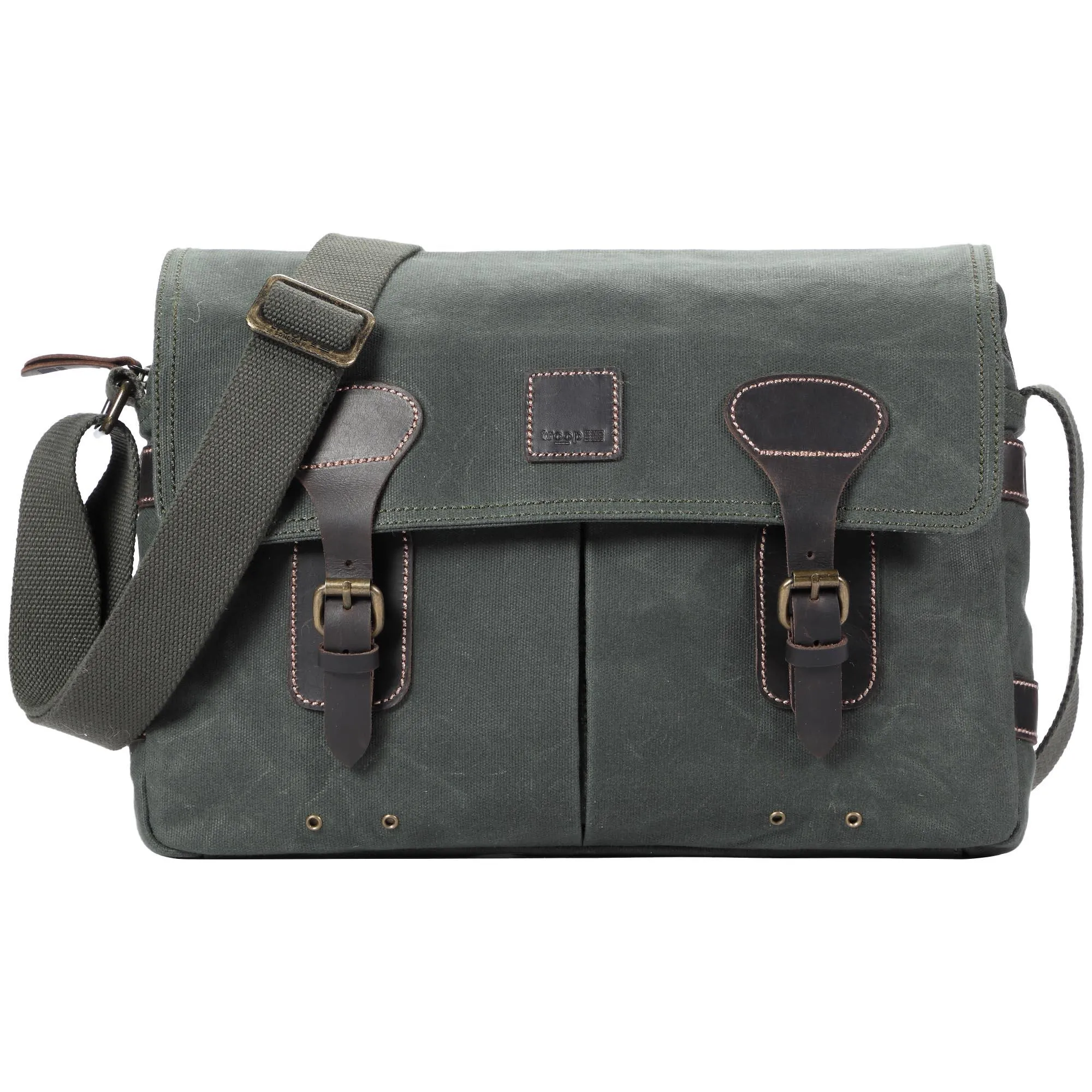 Troop London Heritage Canvas Messenger Shoulder Bag 13?? Laptop