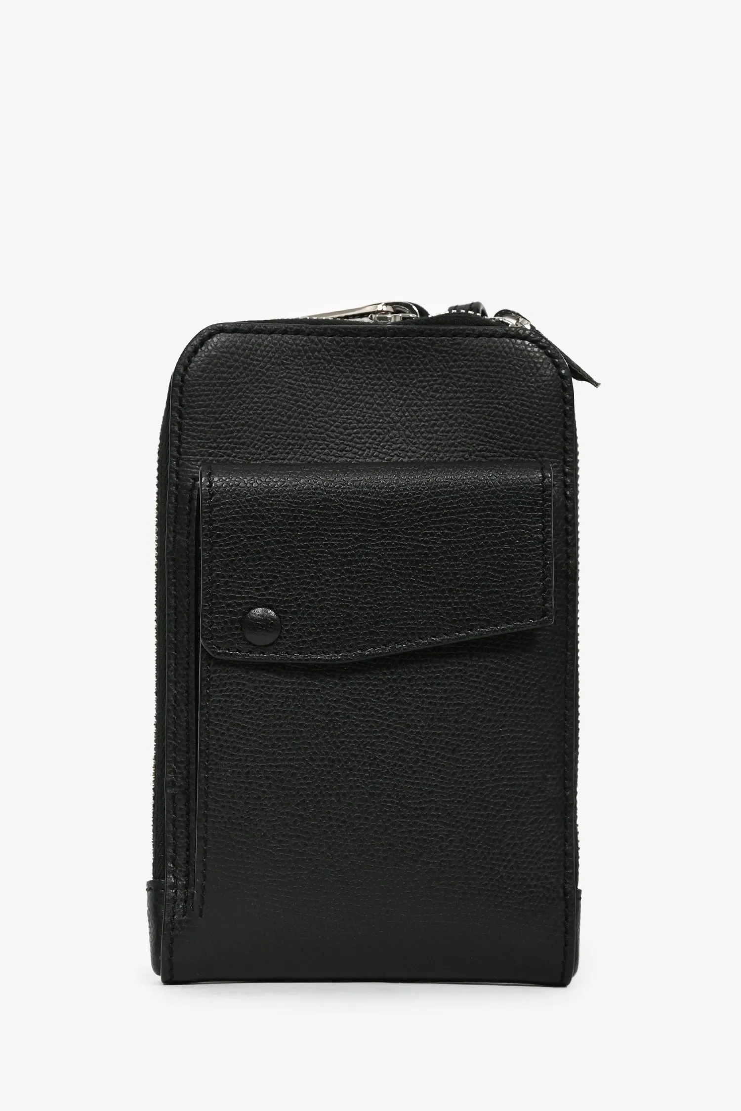 Valextra Black Leather Crossbody Phone Case handbags bulk sale
