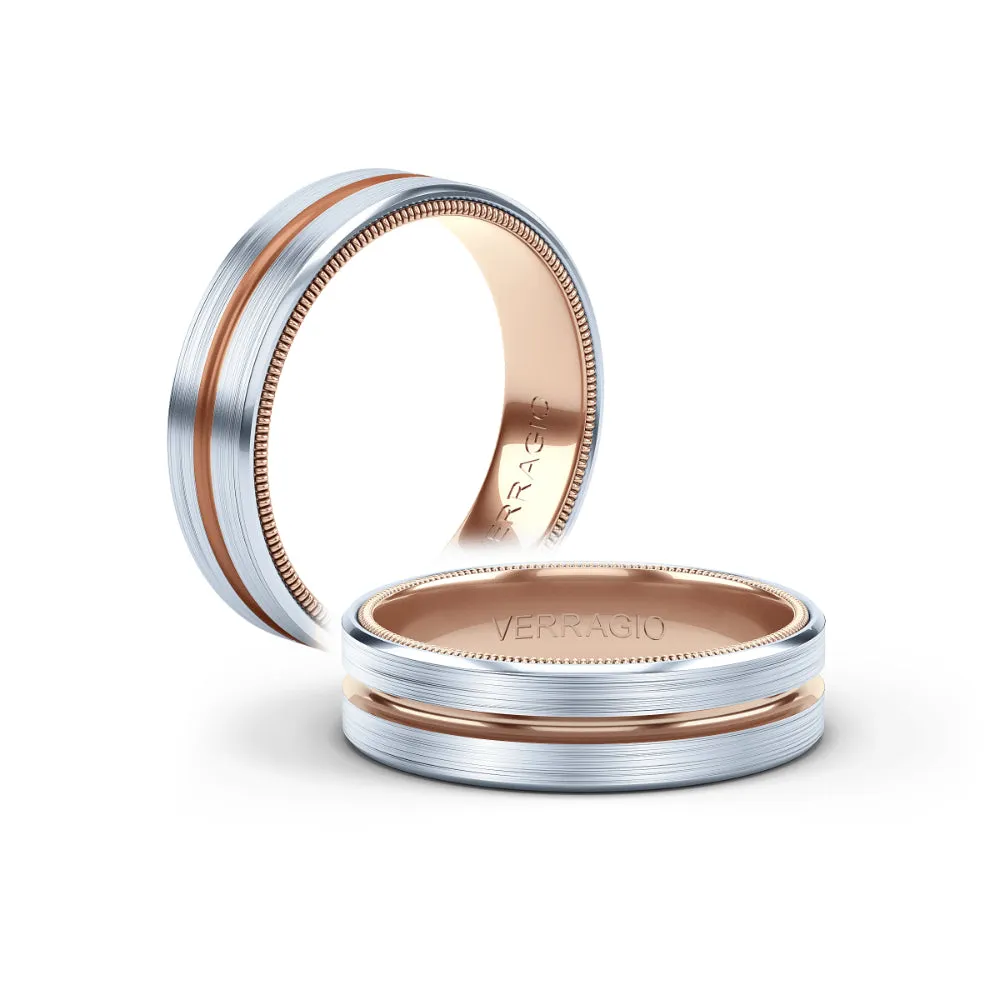 Verragio 14k Men's 6mm Two-Tone Wedding Band 