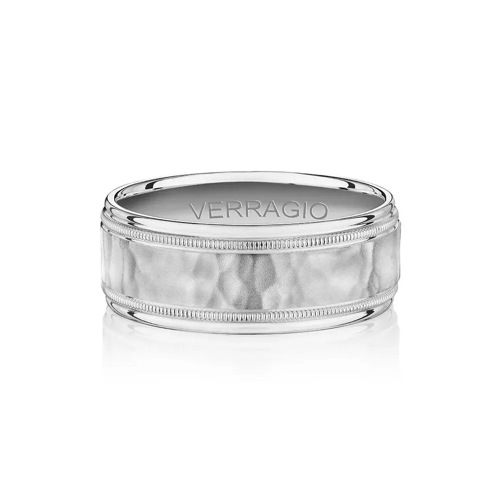 Verragio Men's 14k 8mm Hammered Wedding Band 
