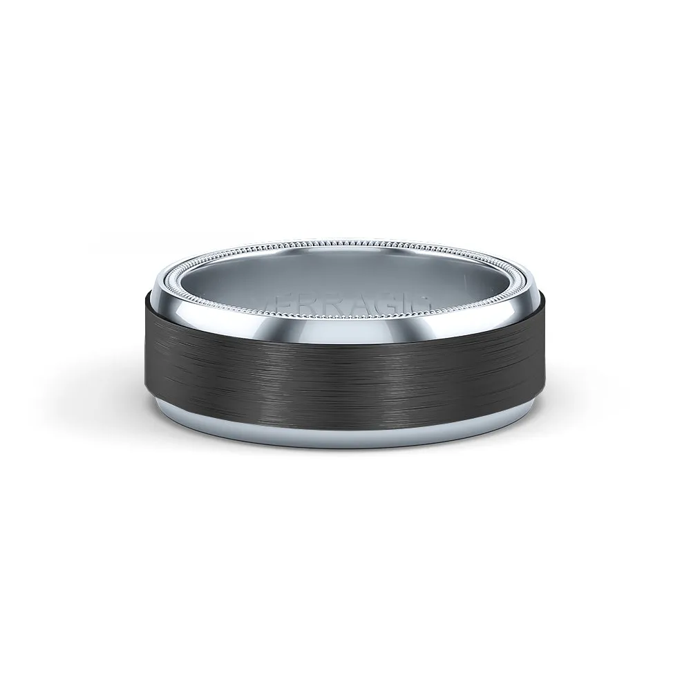 Verragio Men's Black Titanium 8mm Wedding Band 