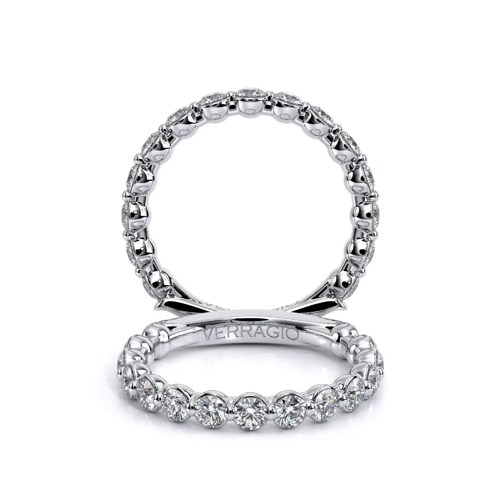 Verragio Renaissance 14k White Gold Single Prong Wedding Band 