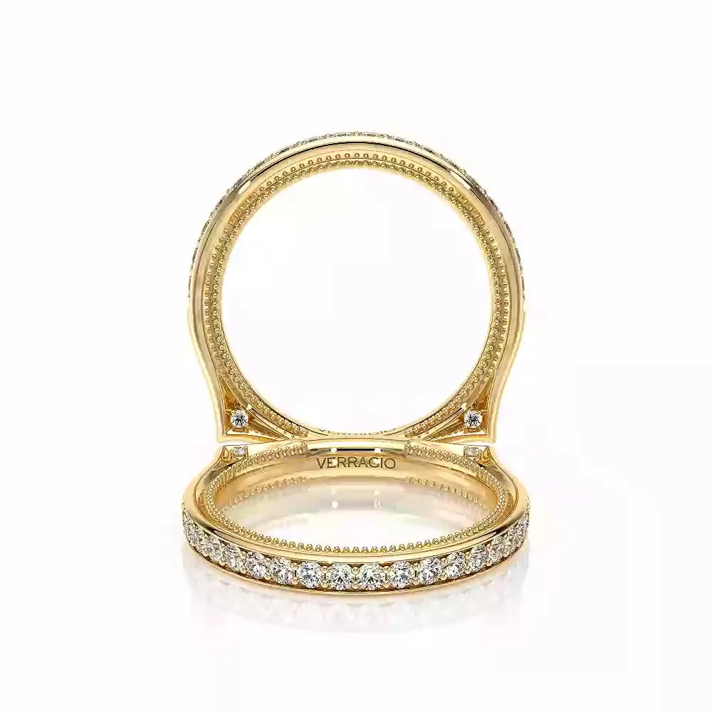 Verragio Vanguard 14k Diamond Wedding Band with Euroshank 