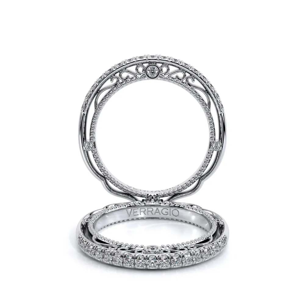 Verragio Venetian 18k White Gold Intricate Wedding Band 