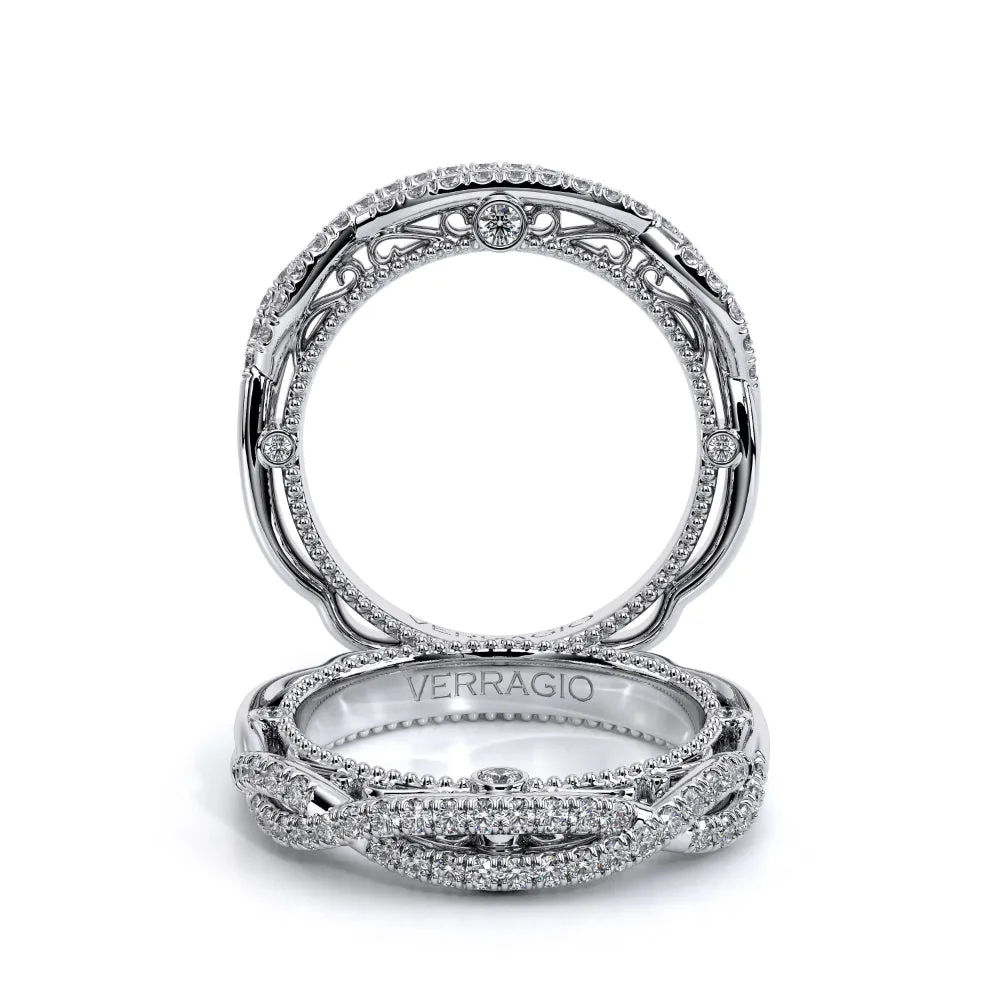 Verragio Venetian 18k White Gold Twist Wedding Band 