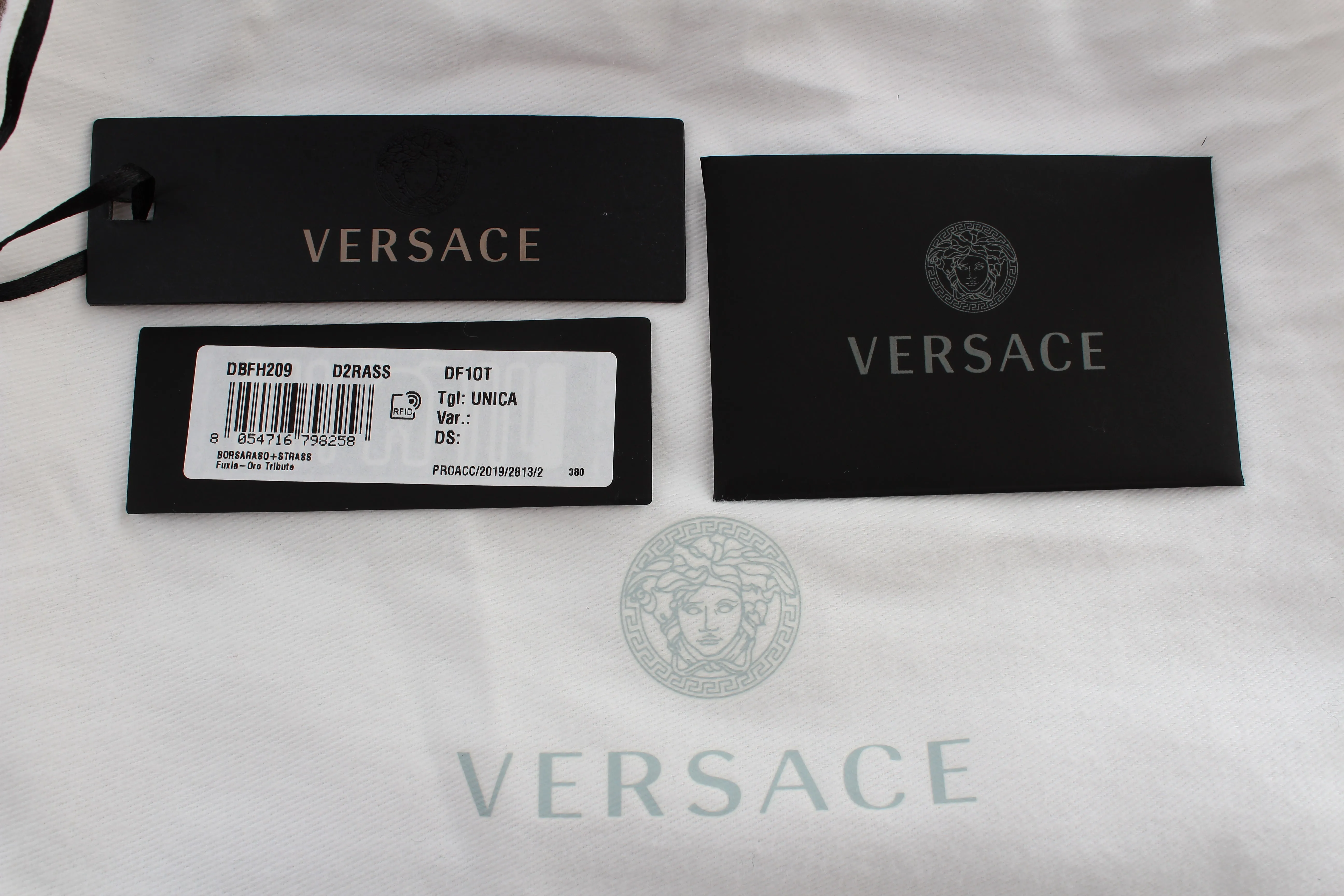 Versace 'Virtus' Embellished Satin Shoulder Bag