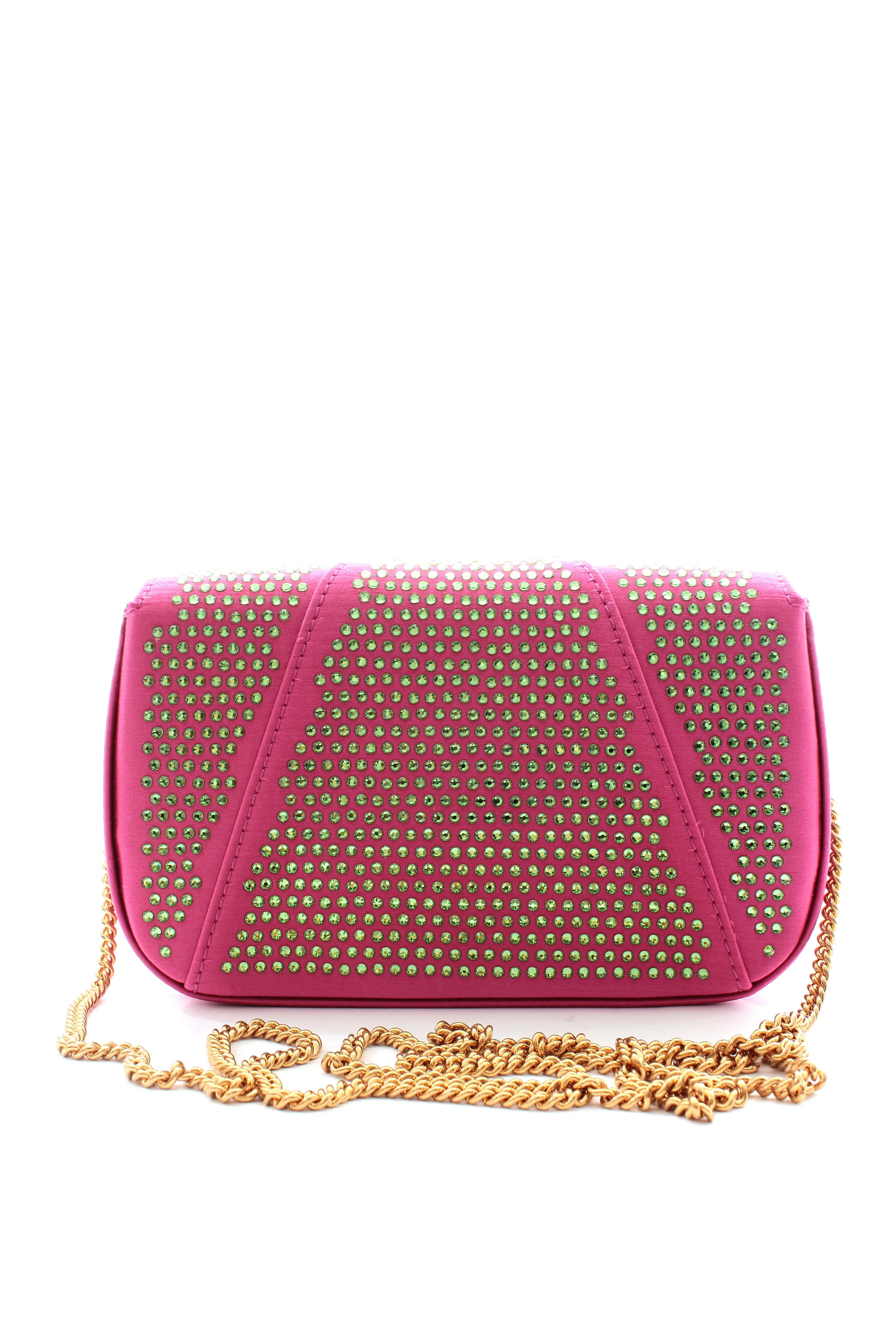 Versace 'Virtus' Embellished Satin Shoulder Bag