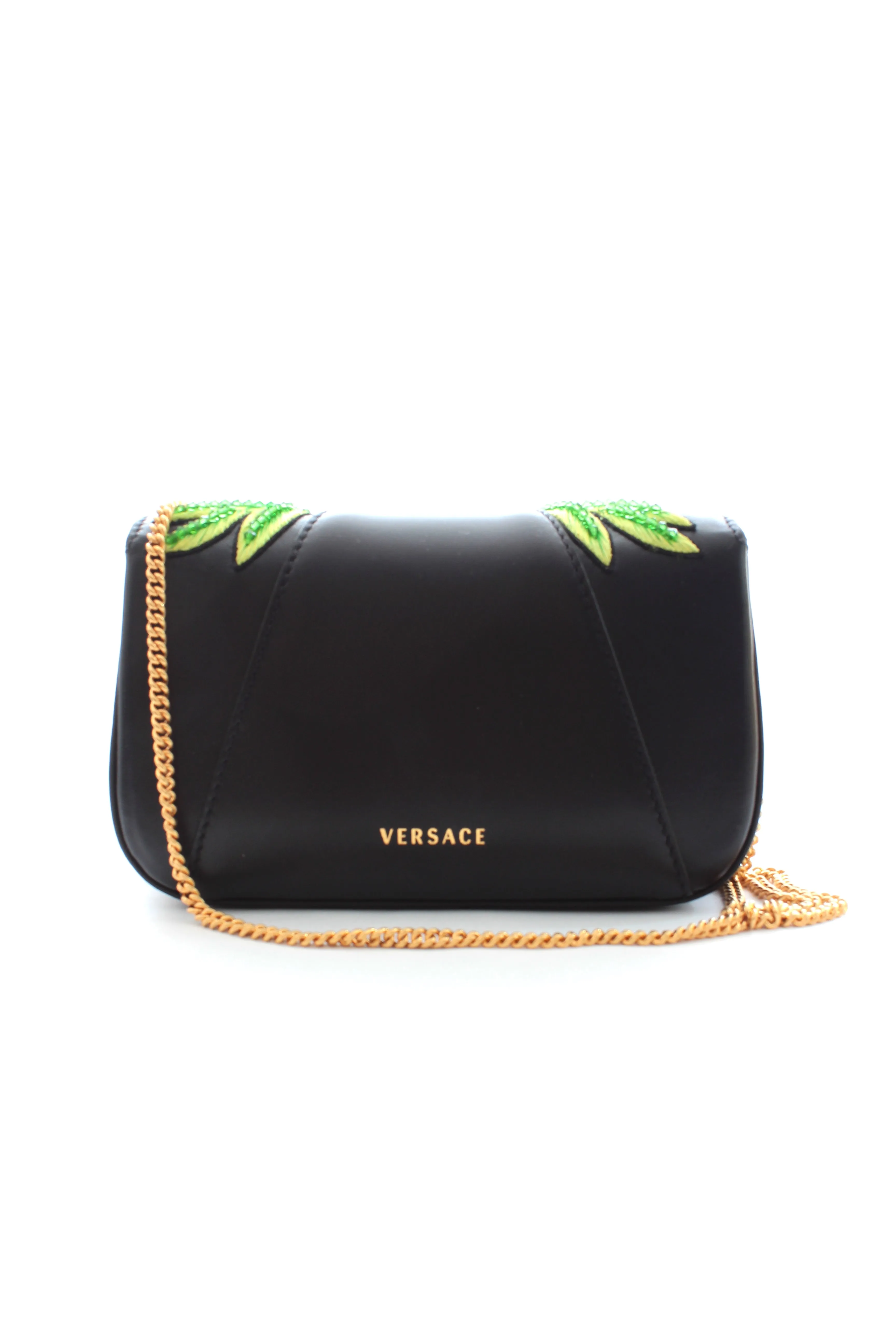 Versace 'Virtus' Mini Embellished Leather Shoulder Bag