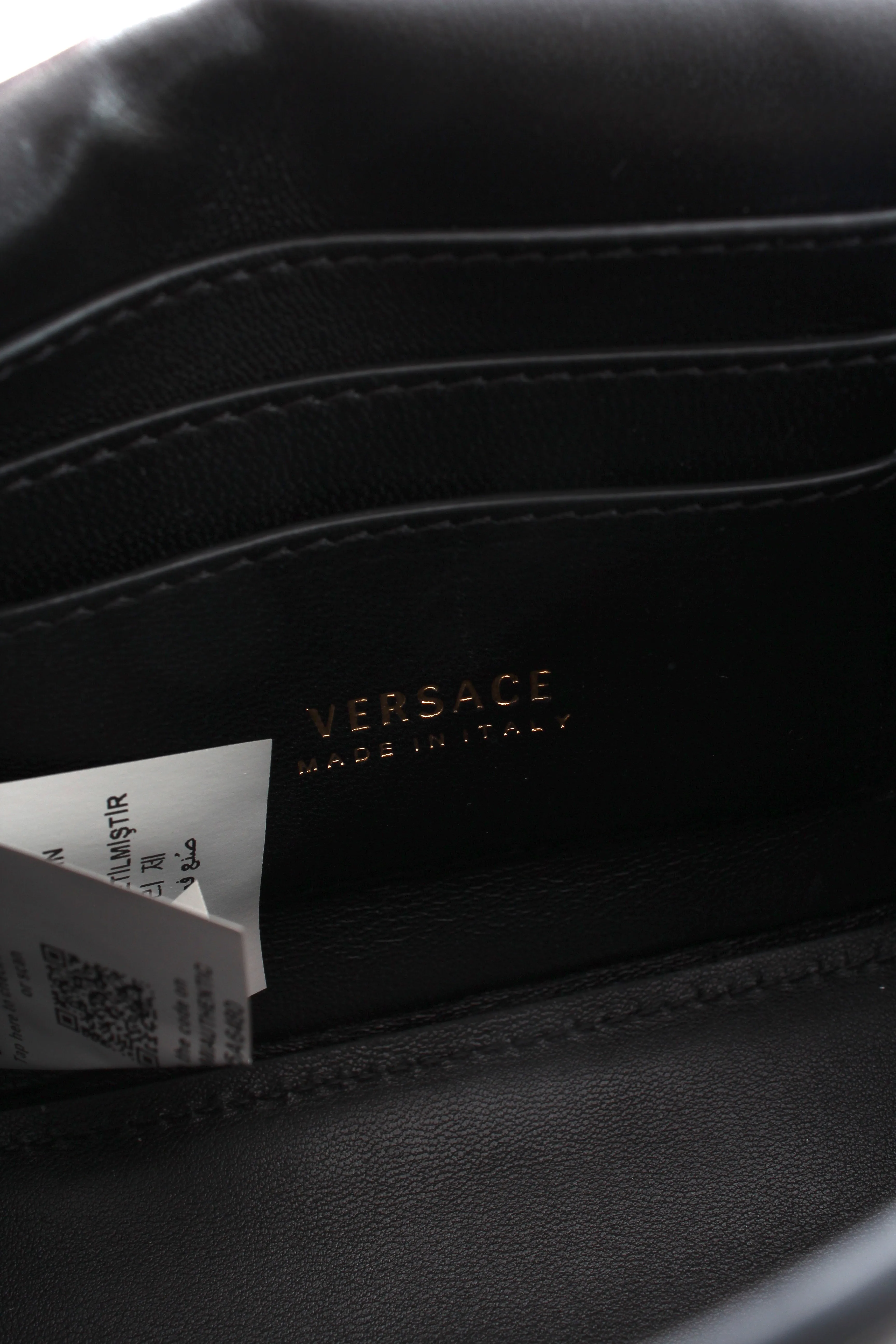 Versace 'Virtus' Mini Embellished Leather Shoulder Bag