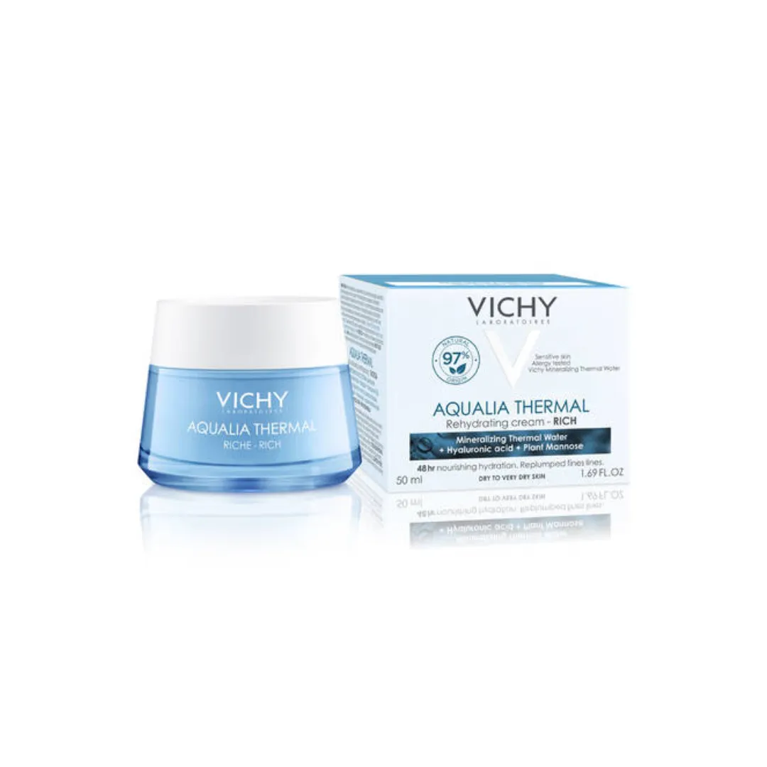 Vichy Aqualia Thermal Face Moisturizing Rich Cream for Dry Skin 50ml