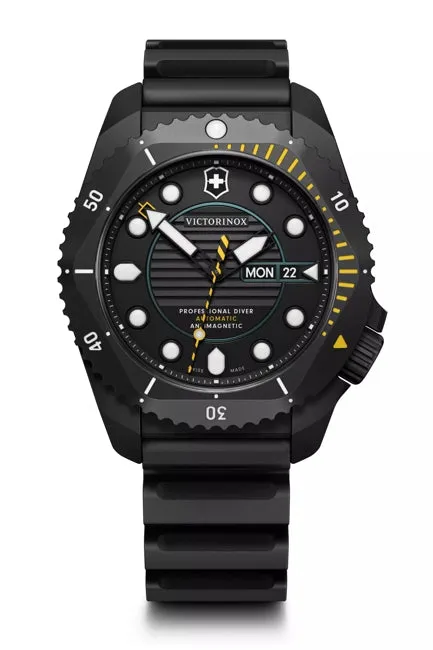 Victorinox Dive Pro Automatic Black Rubber Black Dial Watch 241997 