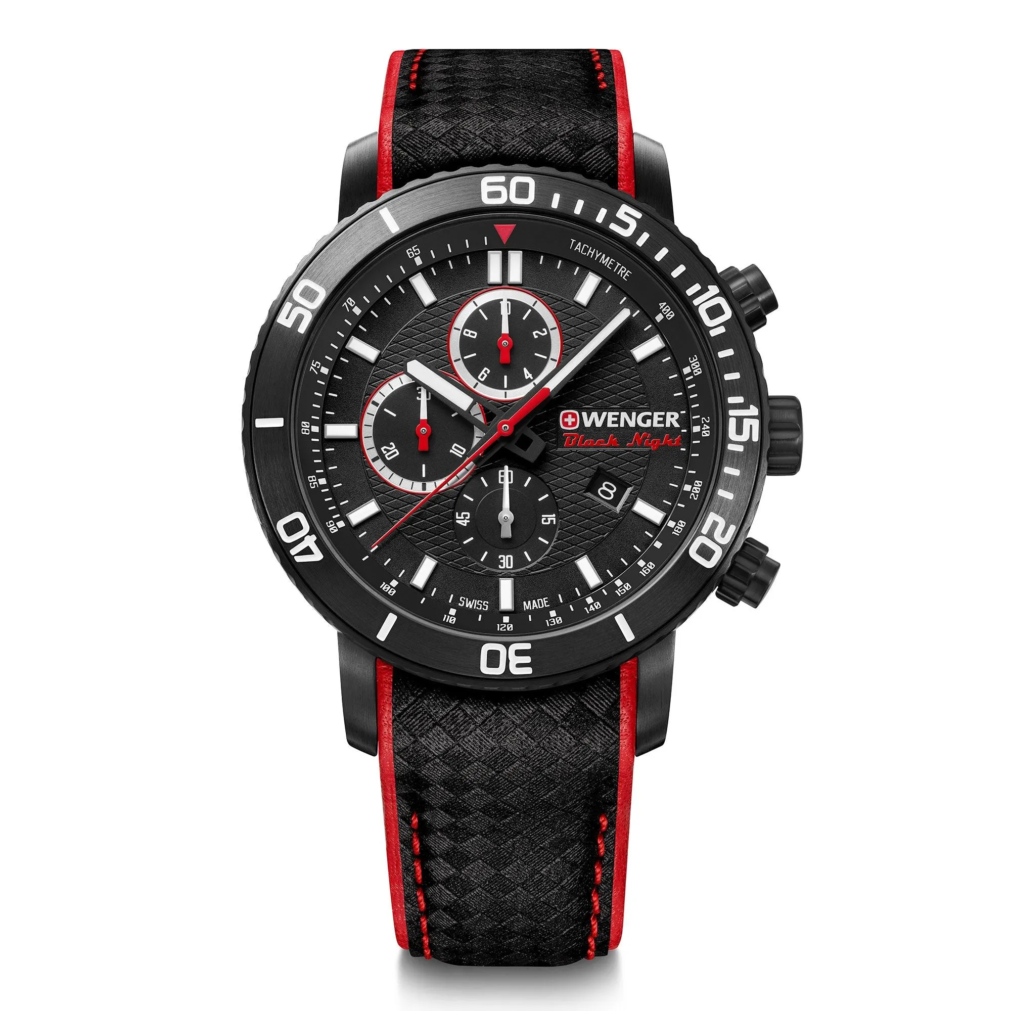 Wenger Roadster Chrono Black Dial Leather Watch 01.1843.109 