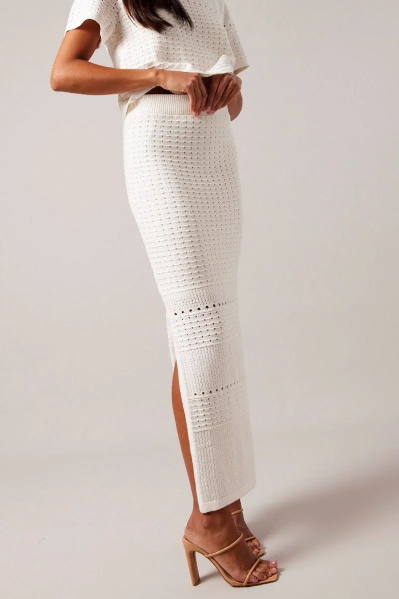 White Knit Skirt Crochet High Rise,skirt,denim skirt,mini skirt,maxi skirt,jean skirt,skort,tennis skirt,pleated skirt,pencil skirt,bubble skirt,plisse skirt,fitted skirt,midi skirt,short skirt,short mini skirt,leather skirt,a line skirt
