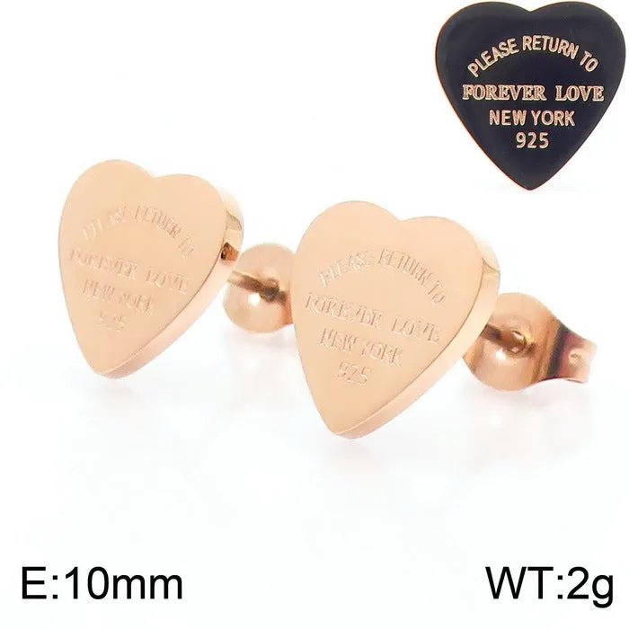Wholesale 18K Gold-plated Heart-shaped Open Glossy Clavicle Chain Multi-color Epoxy Titanium Steel Ring Set