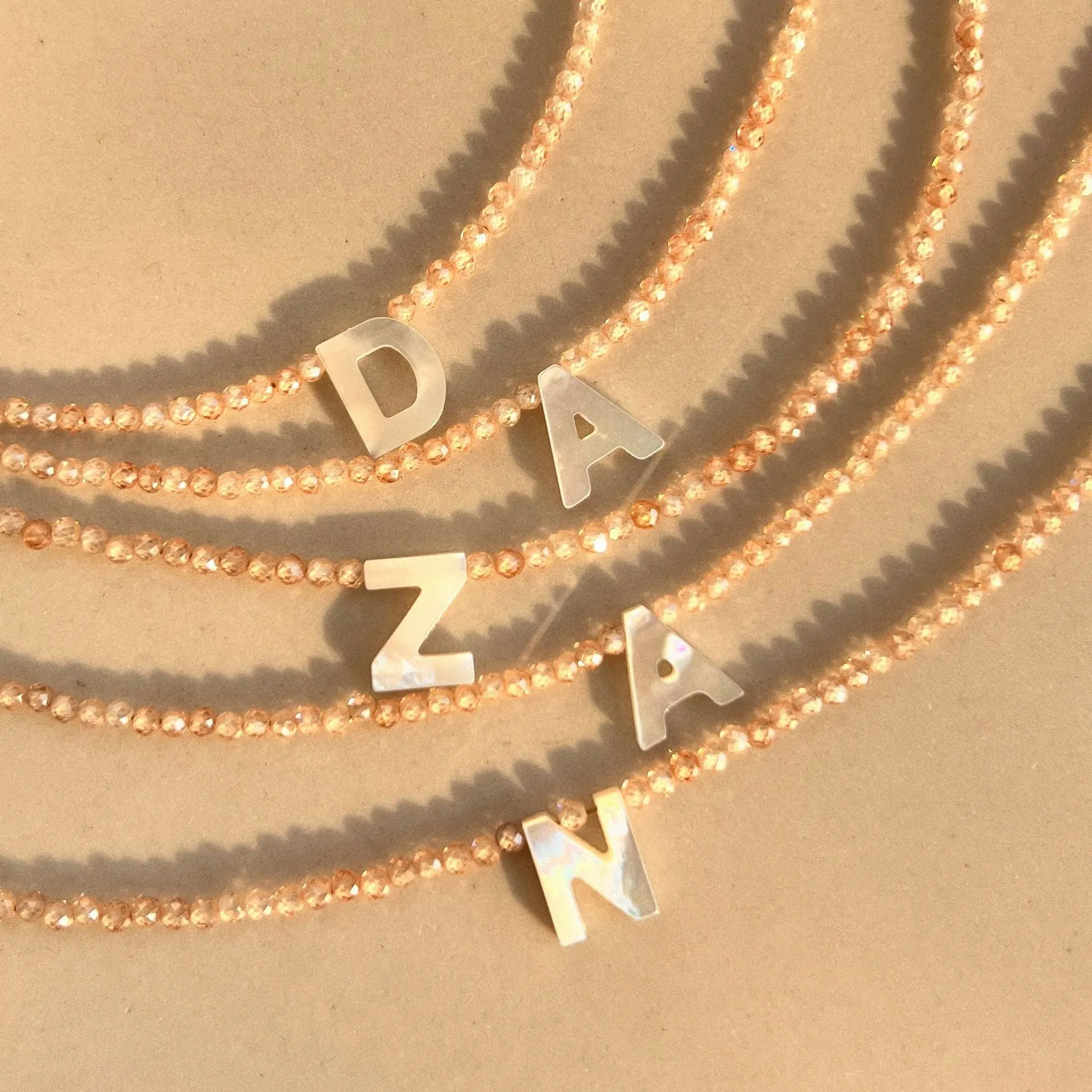 Wholesale 18k Real Gold Electroplated Titanium Steel Shell Initial Pendant Necklace light_wish_jewels