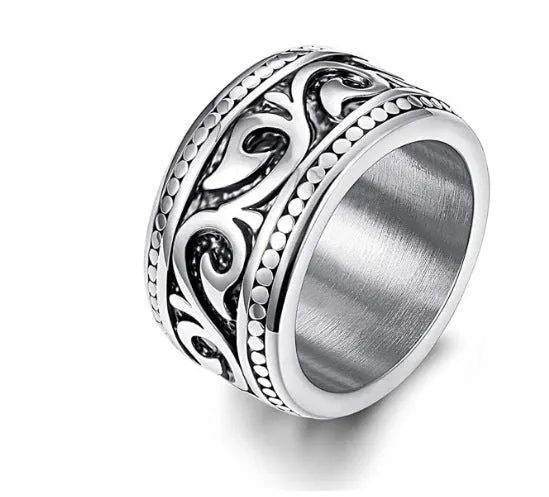 Wholesale 2023 Personalized Retro Pattern Celtic Knot Domineering Totem Titanium Steel Ring