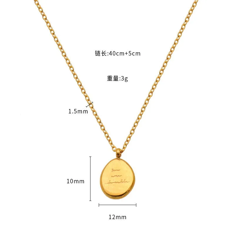 Wholesale Antique Style Titanium Steel Gold-plated European and American Fashionable Temperament Necklaces