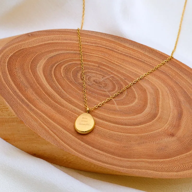 Wholesale Antique Style Titanium Steel Gold-plated European and American Fashionable Temperament Necklaces