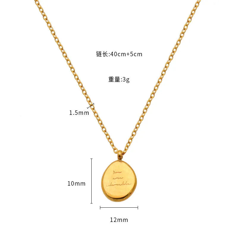Wholesale Antique Style Titanium Steel Gold-plated European and American Fashionable Temperament Necklaces