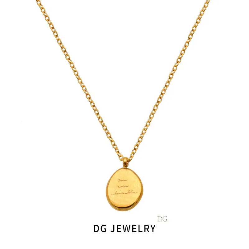 Wholesale Antique Style Titanium Steel Gold-plated European and American Fashionable Temperament Necklaces light_wish_jewels
