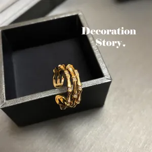 Wholesale Bamboo 18K Gold Simple Ring light_wish_jewels