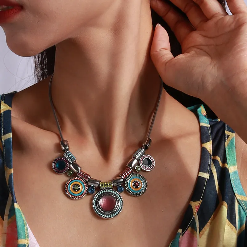 Wholesale Bohemian Ethnic Style Medallion Necklace