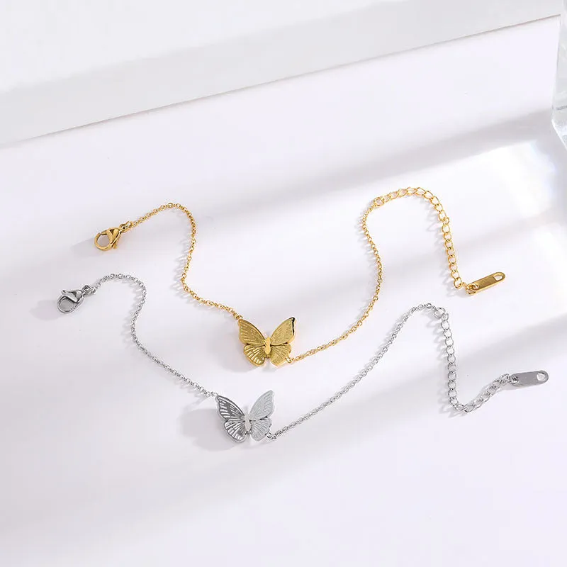 Wholesale Butterfly 18k Gold Titanium Bracelet light_wish_jewels