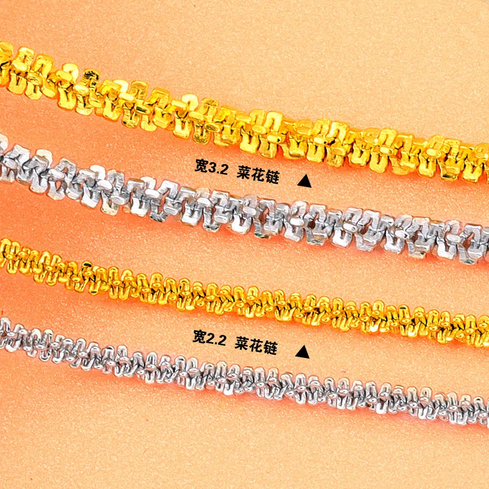 Wholesale Cauliflower chain gold-plated titanium steel necklace